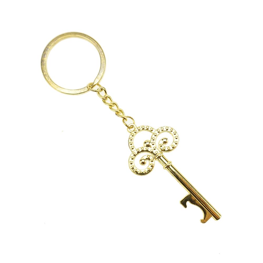 Antique Skeleton Key Wedding Key Chain Favor, 4-3/4-Inch, 12-Count