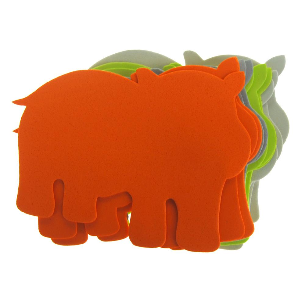 Hippo Foam Shapes, Assorted Color, 5-1/2-Inch, 12-Piece