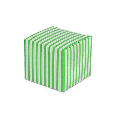 Striped Mini Paper Boxes, 2-inch, 12-Piece, Green/White