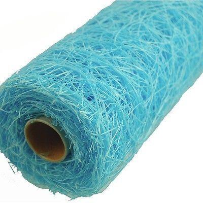 Sisal Florist Mesh Wrap Roll, 21-inch, 10-yard, Blue