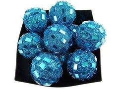 Glitter Disco Ornament Balls, 1-1/4-inch, 10-Piece