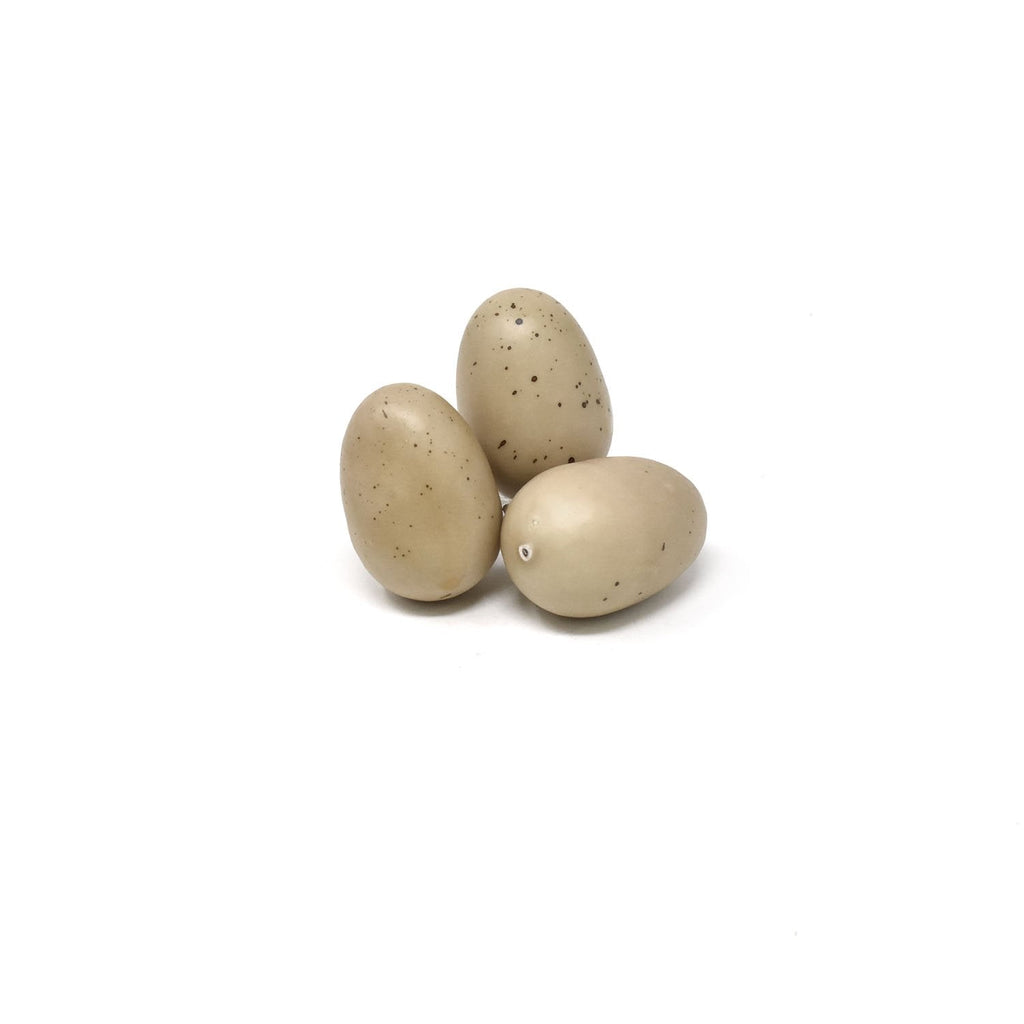 Artificial Decorative Accent Eggs, Neutral, 1-1/4-Inch, 3-Pack