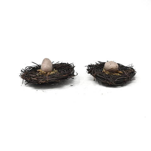 Artificial Decorative Accent Bird Nest & Eggs, 2-Pack