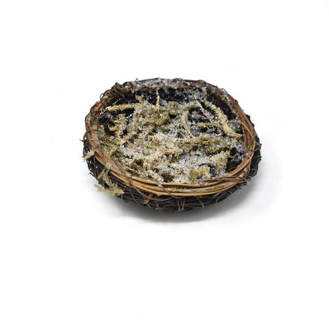 Artificial Decorative Accent Bird Nest with Moss, 4-Inch