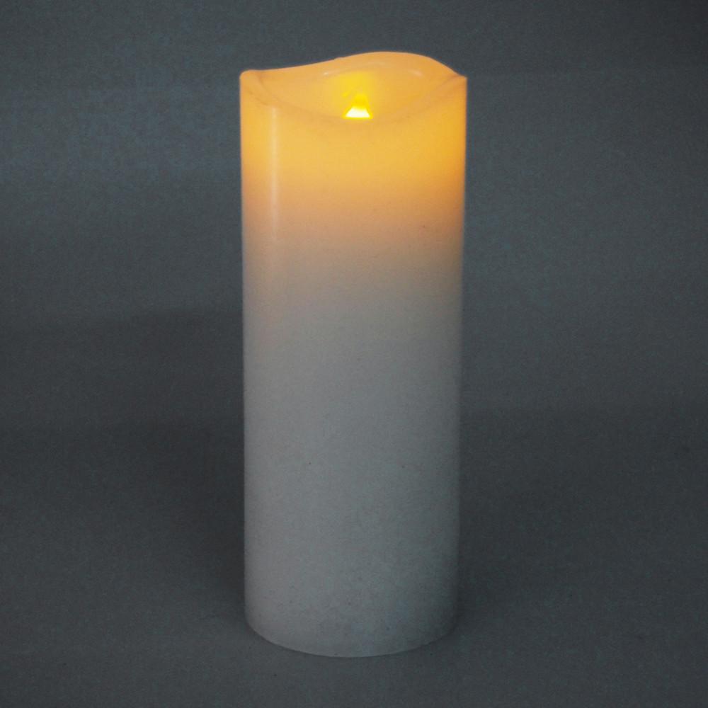 Flameless Frosted Candle LED Light, Ivory, 5-Inch x 2-Inch