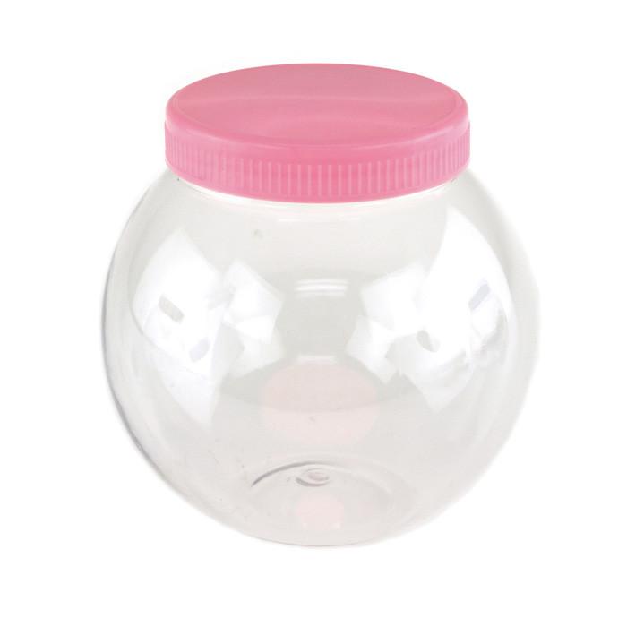 Plastic Round Favor Container with Lid, 4-1/2-Inch, Large