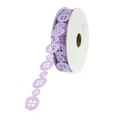 Polyester Button Garland Ribbon, 1/2-Inch, 10 Yards