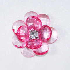 Flower Crystal Lotus, Round Edge, 1-3/4-inch, 6-Piece