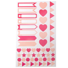 Assorted Shape and Pennant Label Scrapbooking Stickers, 6-Sheet