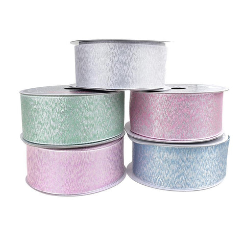 Shimmering Metallic Textured Weave Ribbon, 1-1/2-Inch, 10-Yard