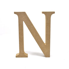 Smooth Pressed Board Wood Serif Letter, Natural, 5-1/8-Inch