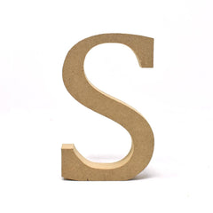 Smooth Pressed Board Wood Serif Letter, Natural, 5-1/8-Inch