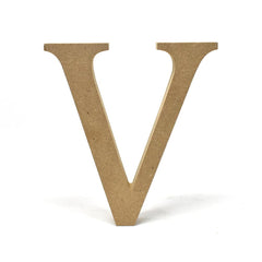 Smooth Pressed Board Wood Serif Letter, Natural, 5-1/8-Inch