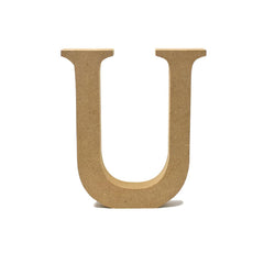 Smooth Pressed Board Wood Serif Letter, Natural, 5-1/8-Inch