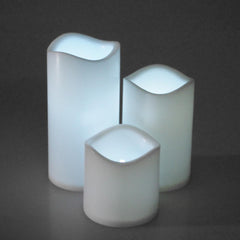Flameless Plastic Candle LED Light, White