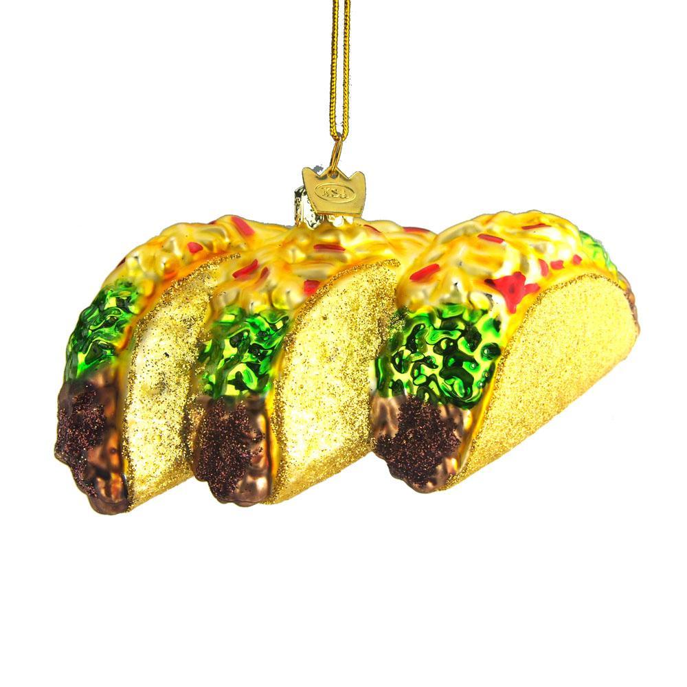 Tacos Glass Christmas Ornament, 5-1/2-Inch