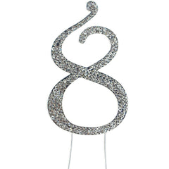 Sparkling Rhinestone Metal Crystal Cake Topper