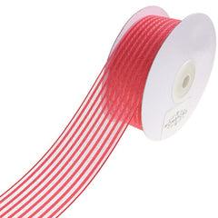 Woven Chic Striped Organza Ribbon, 1-1/2-Inch, 10-Yard