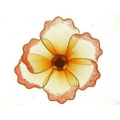 Organza Glitter Nylon, Mini Flower, 2-inch, 12-Piece