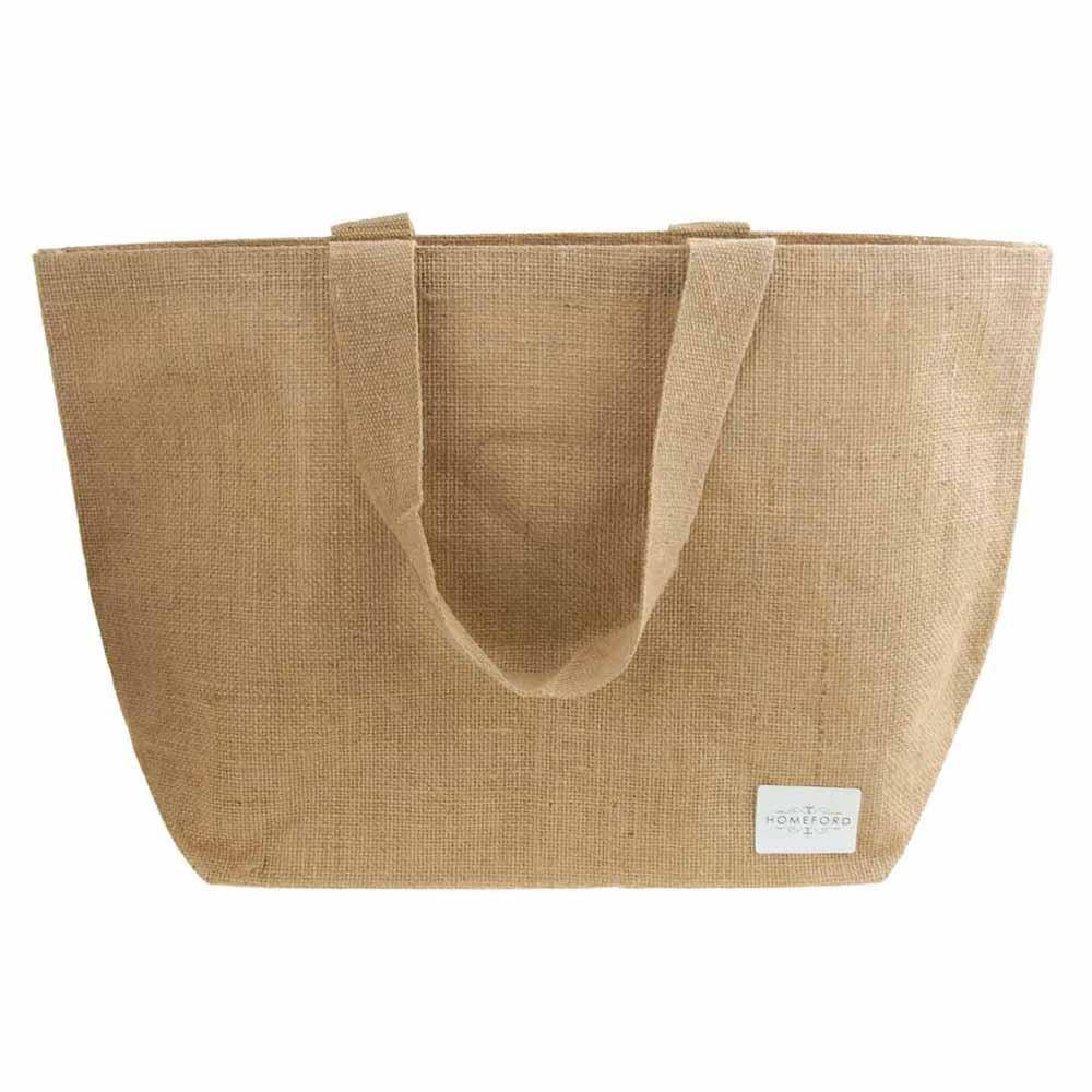 Natural Burlap Tote Beach Bag, 22-Inch