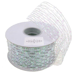 Mesh Net Glitter Ribbon Wired Edge, 2-1/2-inch, 10-yard
