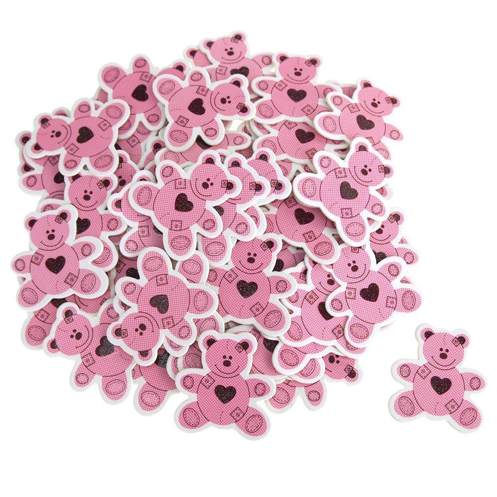 Small Teddy Bear Baby Favors, 1-1/2-Inch, 100-Piece, Pink