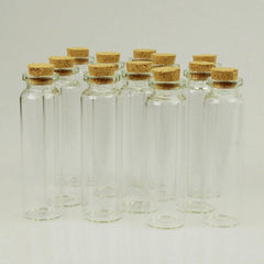 Mini Corked Jar Tube Bottle Favor Souvenir, 12-Piece