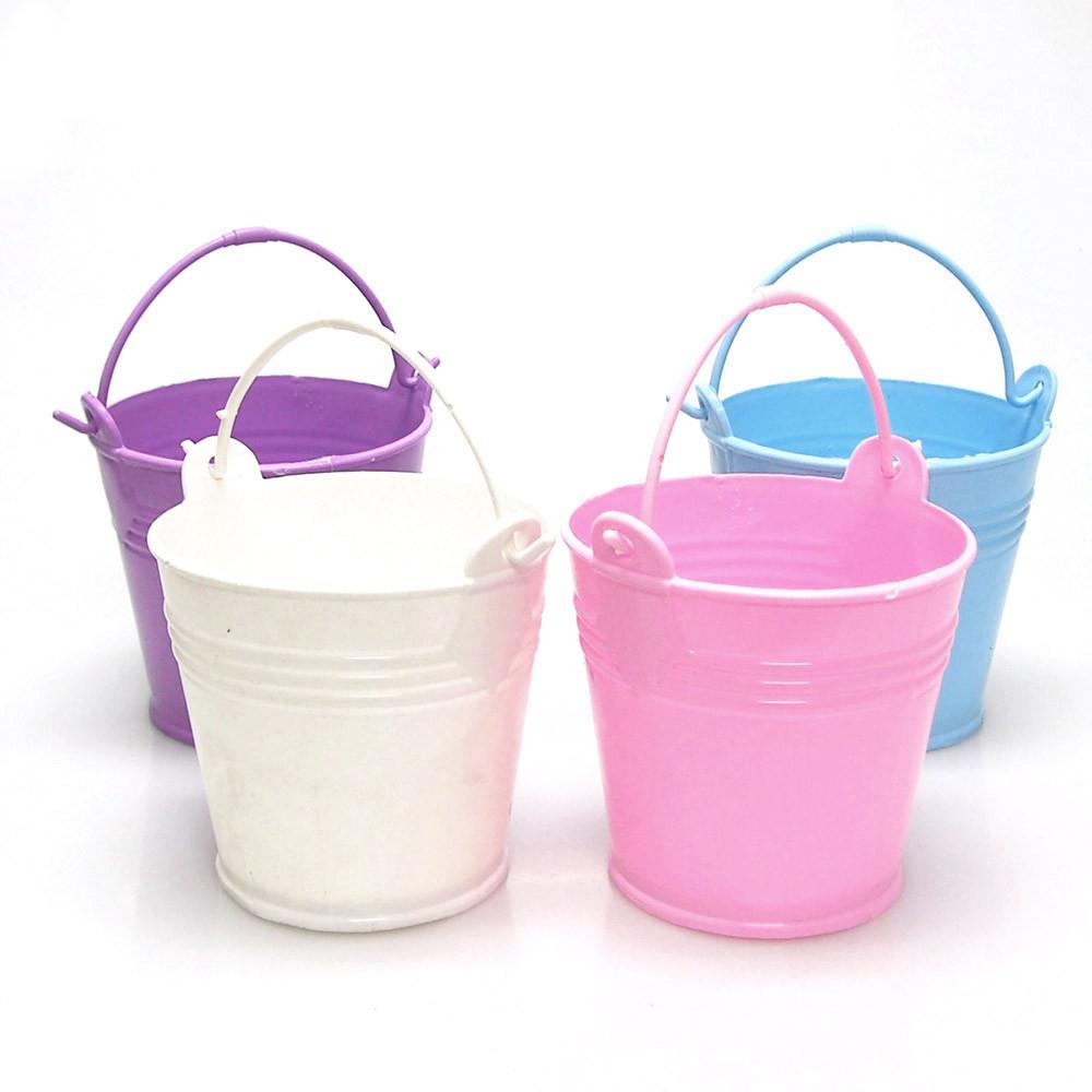 Plastic Mini Bucket Favors, 4-inch, 4-Piece