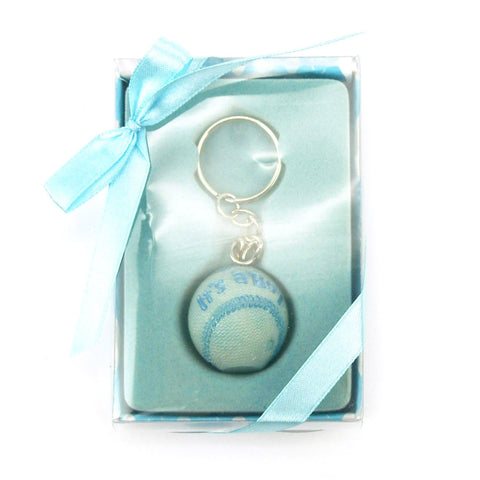 Keychain Favors, 4-Inch, Basket Ball, Light Blue