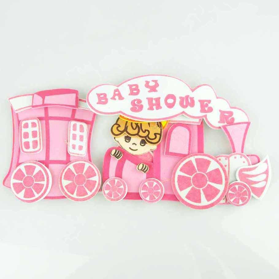 Choo Choo Train Foam Decor, 4-Inch, Light Pink