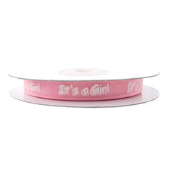 Its A Boy/Girl Organza Ribbon, 3/8-inch, 25-yard