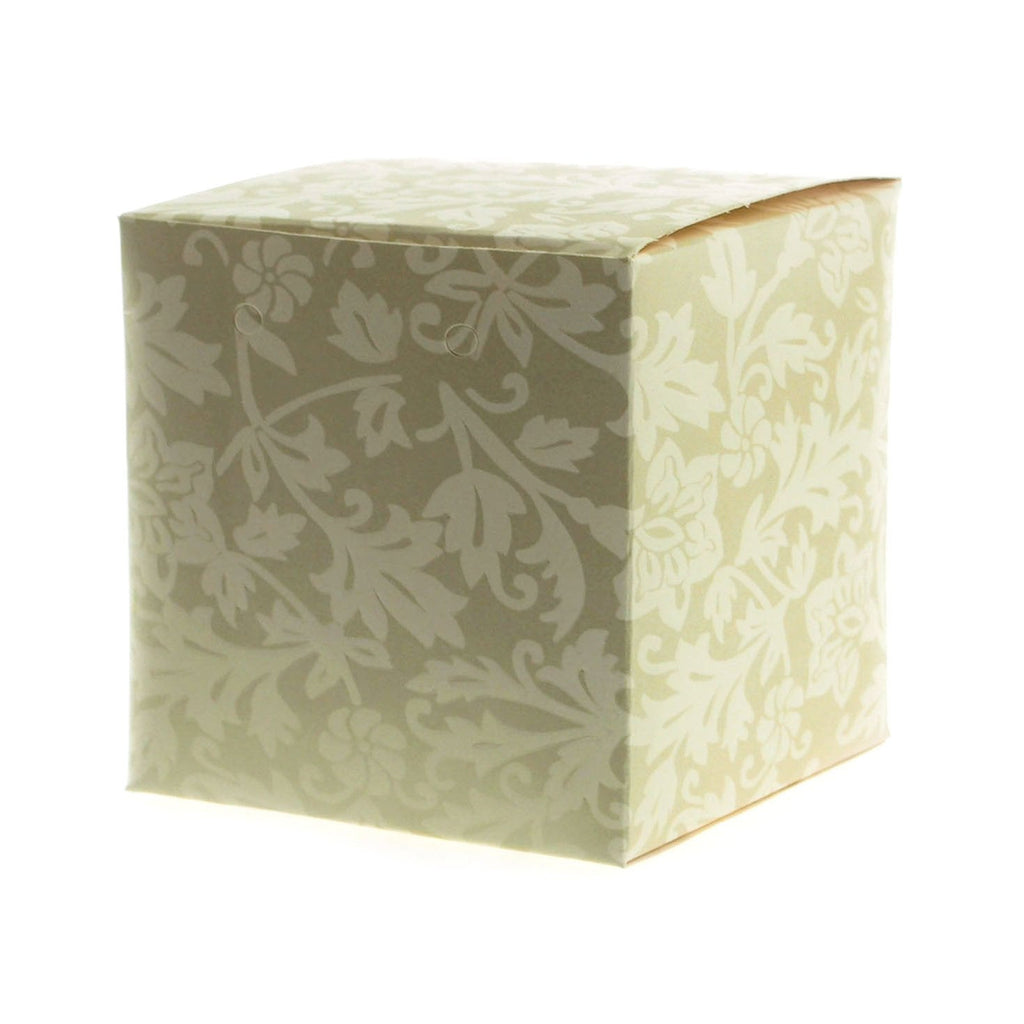 Damask Embossed Favor Boxes, 4-inch, 12-Piece, Square