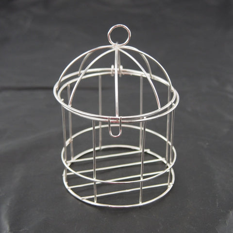 Mini Metal Wire Bird Cage, 4-inch, Silver