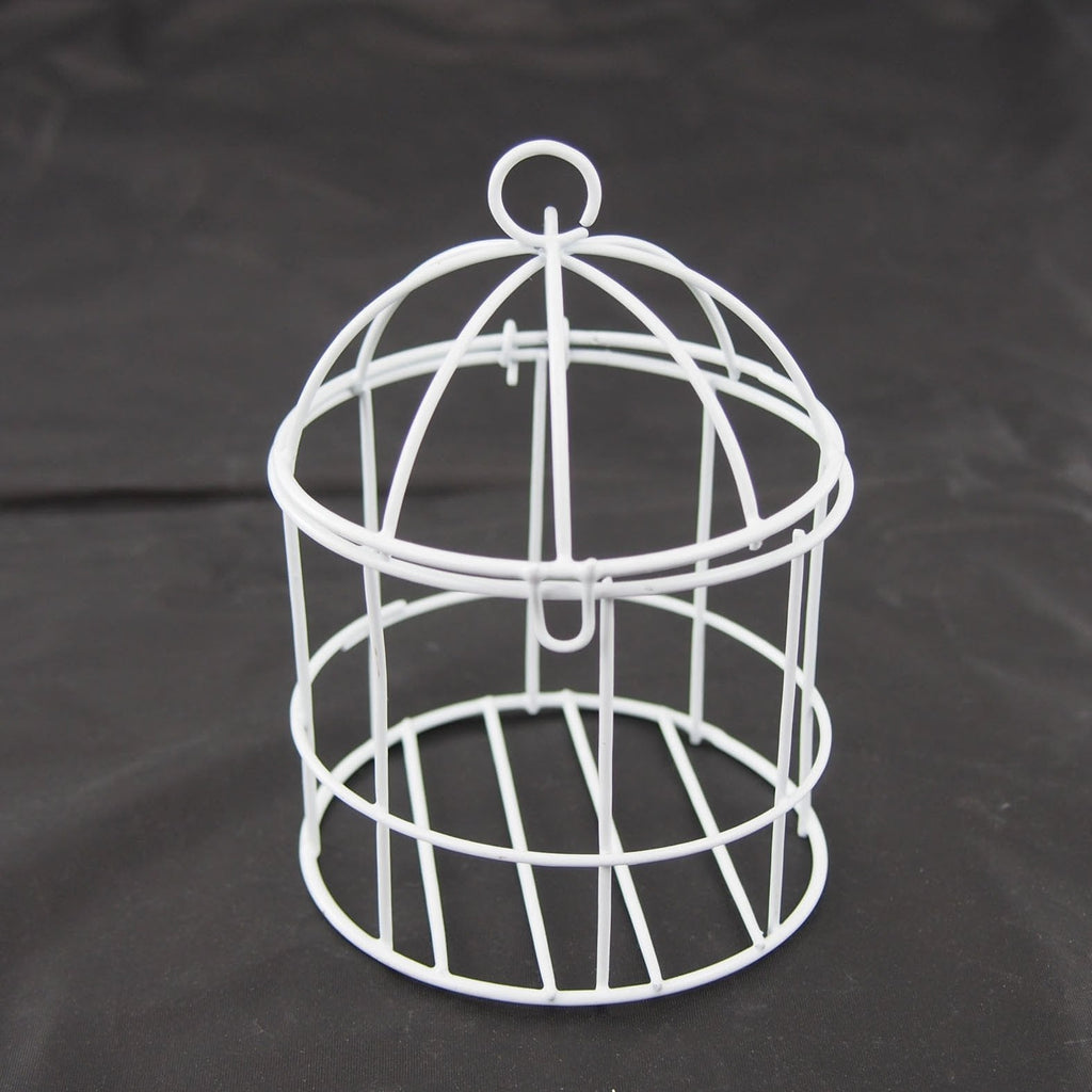Mini Metal Wire Bird Cage, 4-inch, White