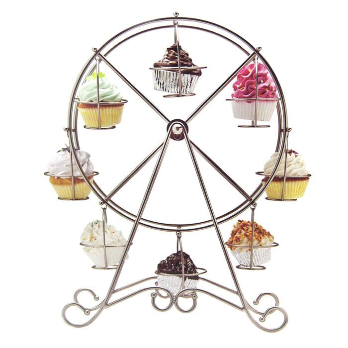 Ferris Wheel Metal Cupcake Holder, 18-1/2-Inch