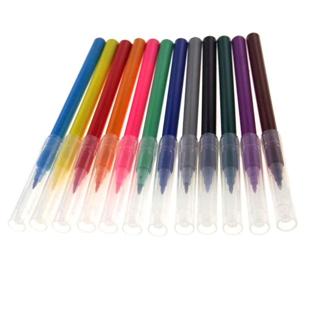 Coloring Markers 0.2mm Fine Point, Assorted, 5-Inch, 12-Piece
