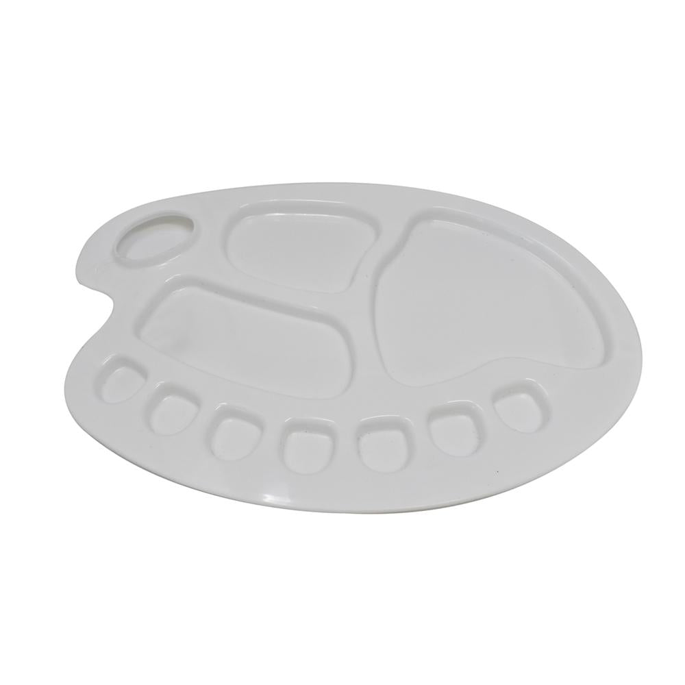Plastic Oval Painter's Palette with Thumb Hole, White, 13-.1/4-Inch