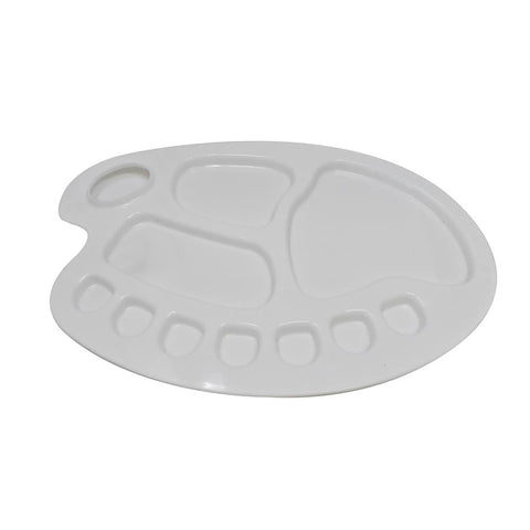 Plastic Oval Painter's Palette with Thumb Hole, White, 13-.1/4-Inch