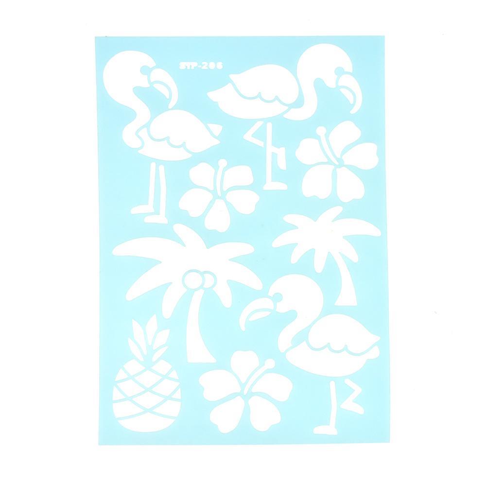 Tropical Flamingo Multi-Media Stencil, 11-Inch