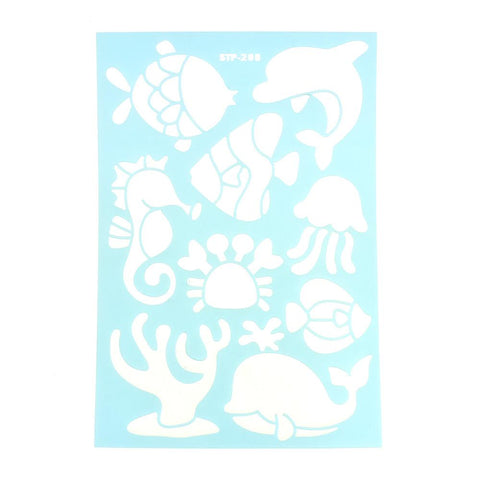 Tropical Sea Life Multi-Media Stencil, 11-Inch