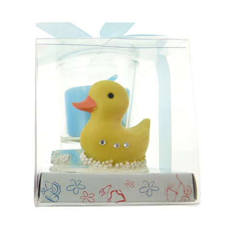 Votive Candle Favors, 2-Inch, Rubber Ducky, Light Blue