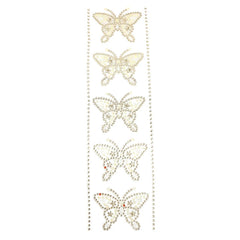 Self Adhesive Butterfly Rhinestone Stickers, 5-Count