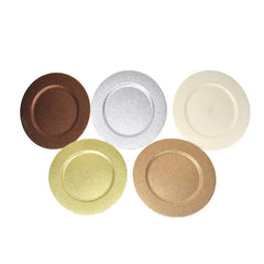 Glitter Round Charger Plate, 13-Inch, 1-Count