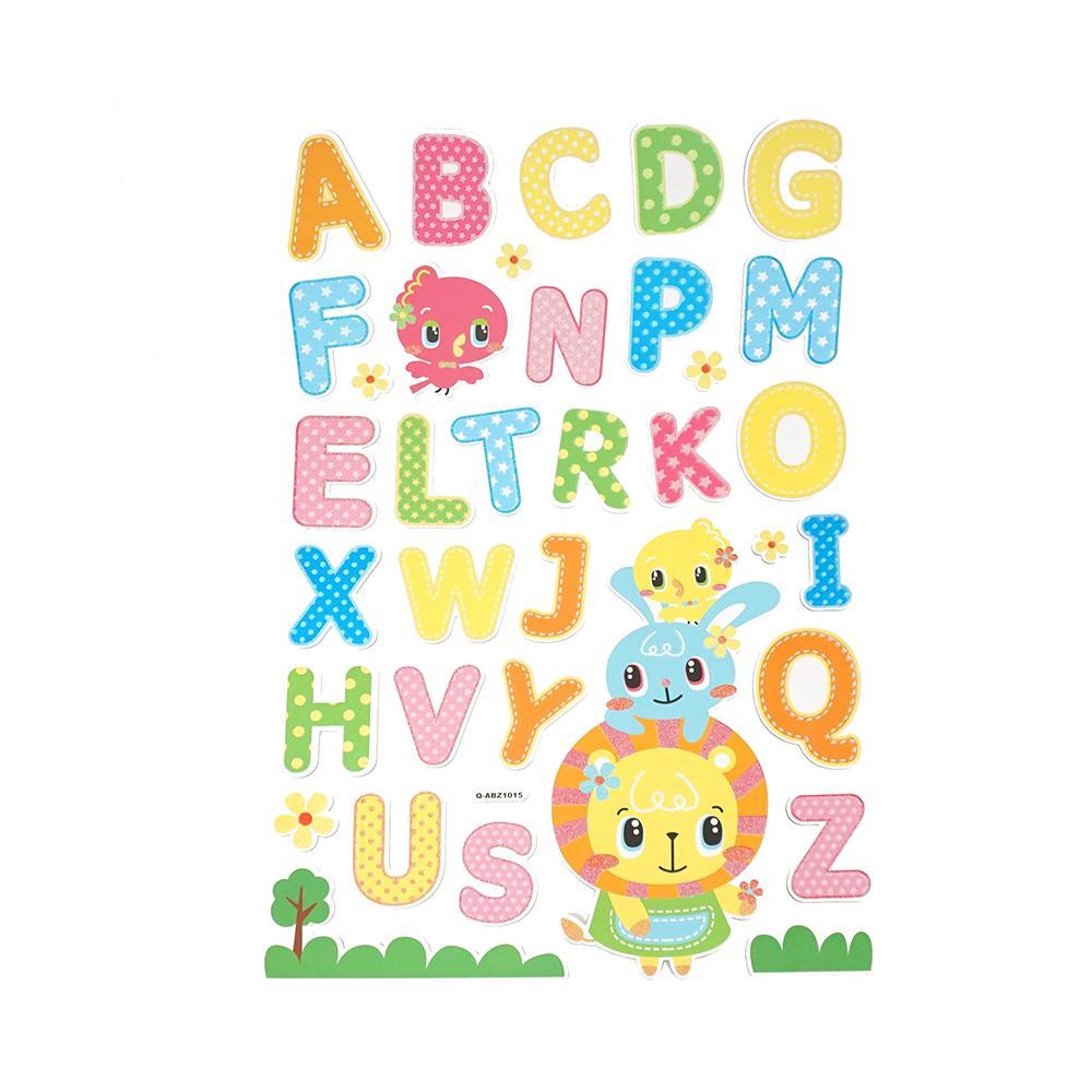 Spring Time Alphabet Kid's Room Wall Art Stickers, 35-Piece