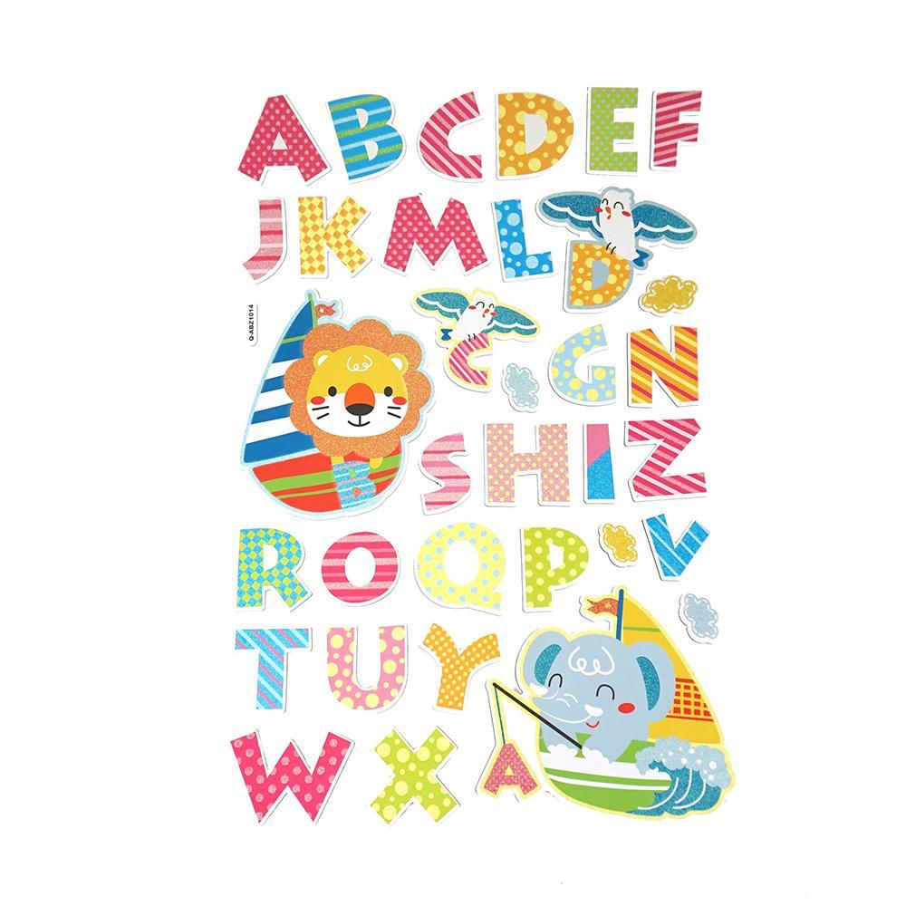 Nautical Friends Alphabet Kid's Room Wall Art Stickers, 34-Piece
