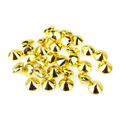 Acrylic Diamond Gemstone Confetti, Gold, 3/4-Inch, 50-Count
