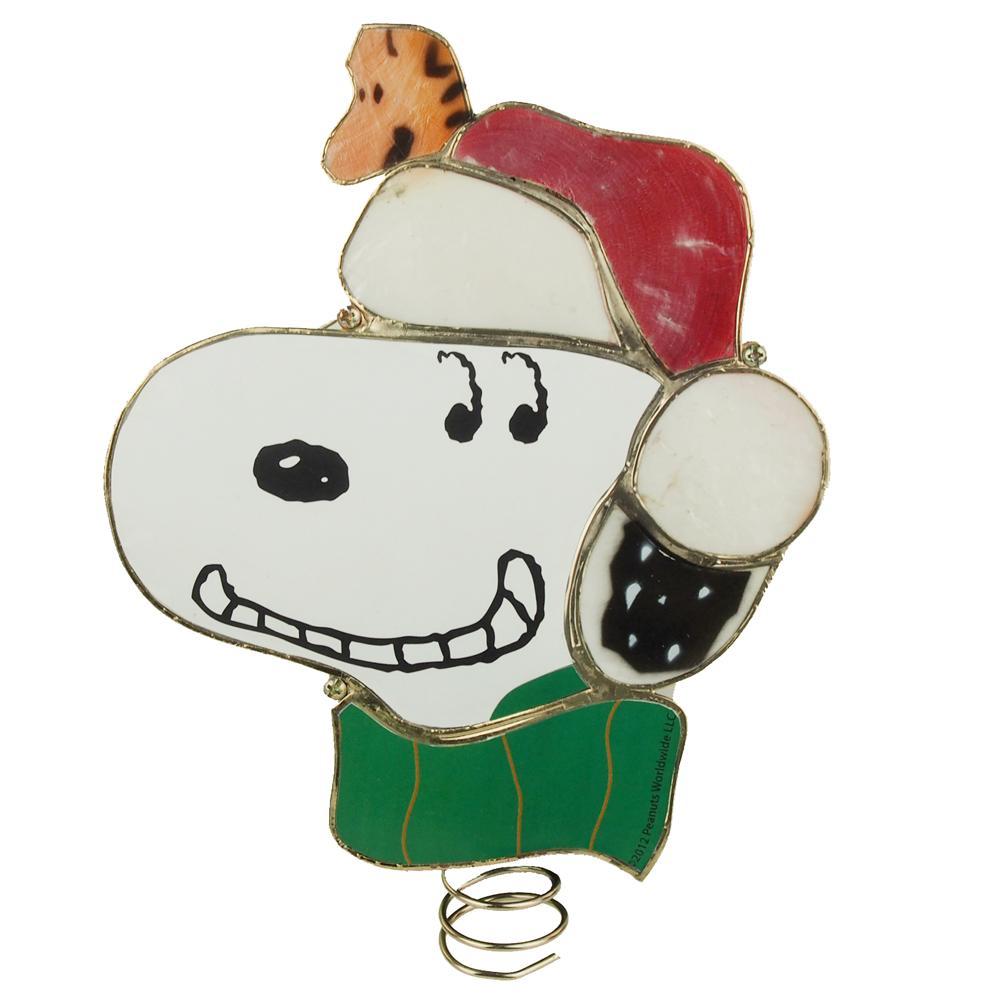 Snoopy Lighted Treetop Plastic Ornament, 9-Inch