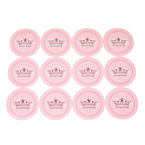 Baby Girl "A New Little Princess" Seal Paper Stickers, 2-1/2-Inch, 12-Count