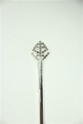 Crystal Rhinestone Scepters, 11-3/4-inch, Spear, CLOSEOUT