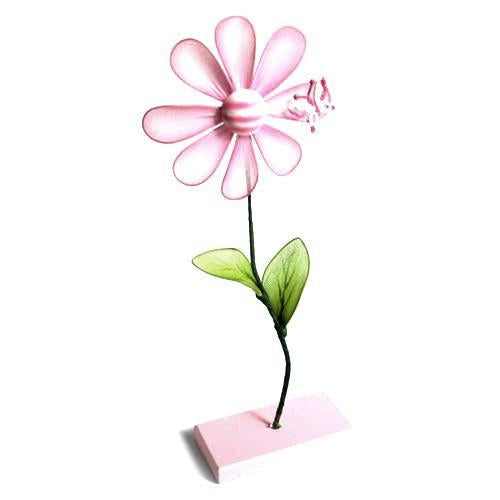 Fower Place Card Holder, 10-inch, Light Pink